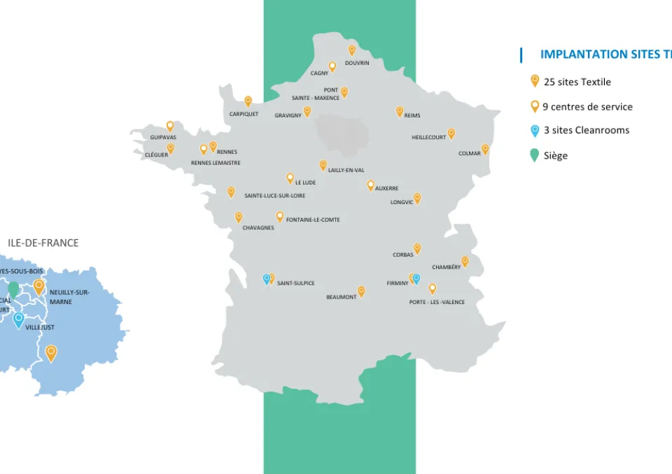 Cartes des blanchisseries